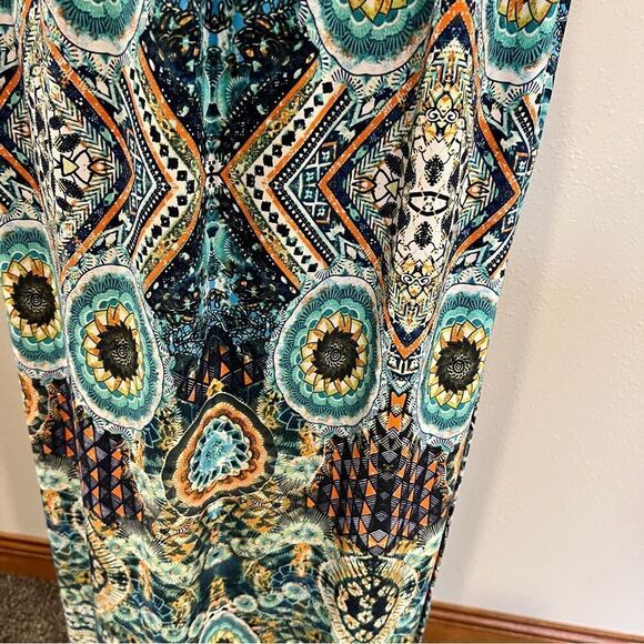 Bisou Bisou Halter Neck Maxi Sleeveless Dress - Multicolor - Picture 5 of 13